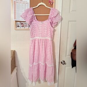 Versona Pink and White Dress